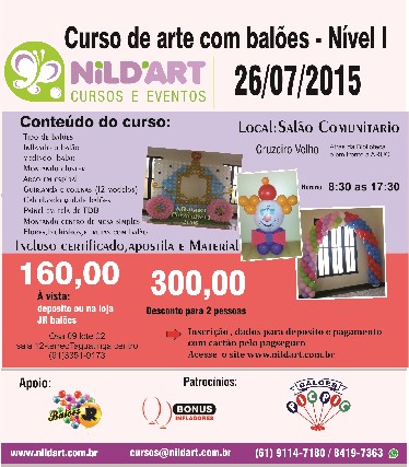 Curso de artes com balões